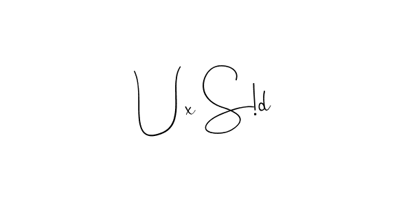 How to Draw Ux S!d signature style? Andilay-7BmLP is a latest design signature styles for name Ux S!d. Ux S!d signature style 4 images and pictures png
