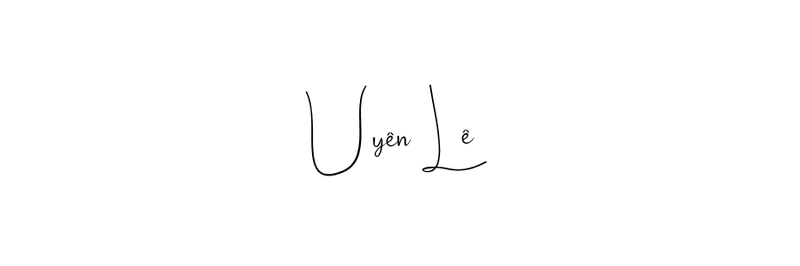 if you are searching for the best signature style for your name Uyên Lê. so please give up your signature search. here we have designed multiple signature styles  using Andilay-7BmLP. Uyên Lê signature style 4 images and pictures png