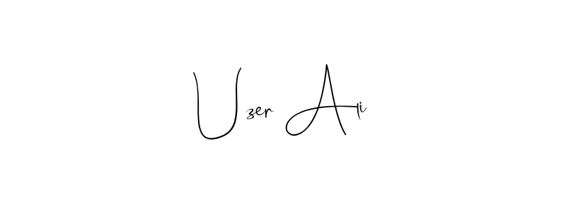 Also You can easily find your signature by using the search form. We will create Uzer Ali name handwritten signature images for you free of cost using Andilay-7BmLP sign style. Uzer Ali signature style 4 images and pictures png