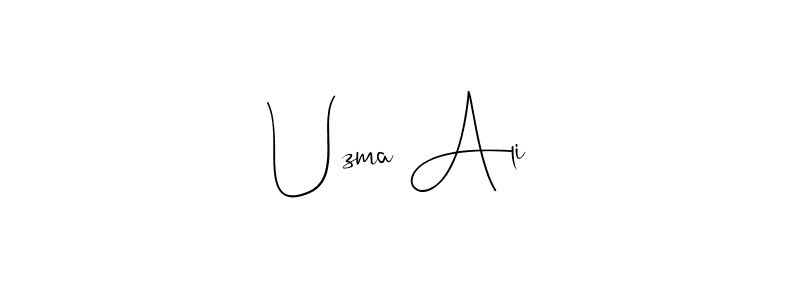 Make a beautiful signature design for name Uzma Ali. Use this online signature maker to create a handwritten signature for free. Uzma Ali signature style 4 images and pictures png