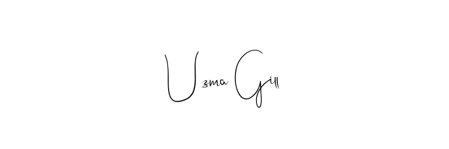 Use a signature maker to create a handwritten signature online. With this signature software, you can design (Andilay-7BmLP) your own signature for name Uzma Gill. Uzma Gill signature style 4 images and pictures png