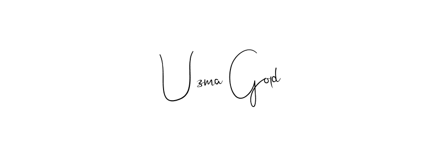 Uzma Gold stylish signature style. Best Handwritten Sign (Andilay-7BmLP) for my name. Handwritten Signature Collection Ideas for my name Uzma Gold. Uzma Gold signature style 4 images and pictures png