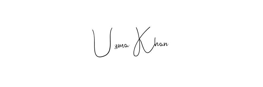 Use a signature maker to create a handwritten signature online. With this signature software, you can design (Andilay-7BmLP) your own signature for name Uzma Khan. Uzma Khan signature style 4 images and pictures png