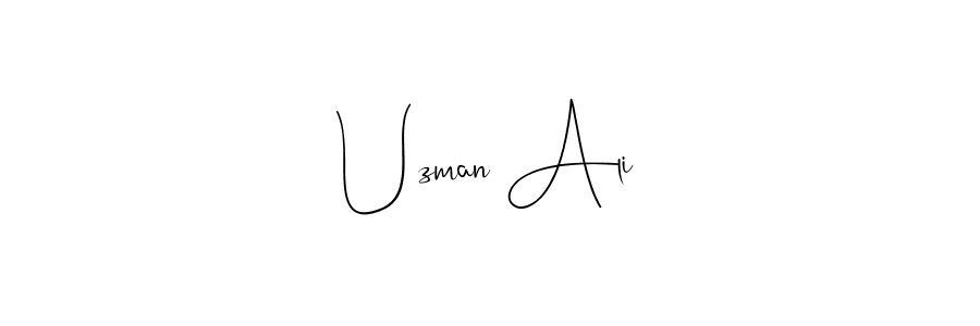 Make a beautiful signature design for name Uzman Ali. Use this online signature maker to create a handwritten signature for free. Uzman Ali signature style 4 images and pictures png