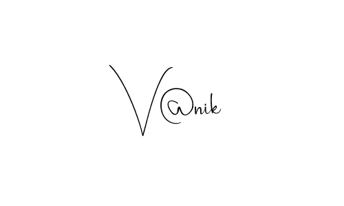How to make V@nik signature? Andilay-7BmLP is a professional autograph style. Create handwritten signature for V@nik name. V@nik signature style 4 images and pictures png