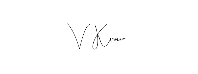 Make a beautiful signature design for name V  Kumar. Use this online signature maker to create a handwritten signature for free. V  Kumar signature style 4 images and pictures png