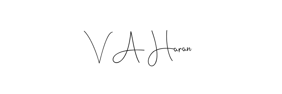 See photos of V A Haran official signature by Spectra . Check more albums & portfolios. Read reviews & check more about Andilay-7BmLP font. V A Haran signature style 4 images and pictures png