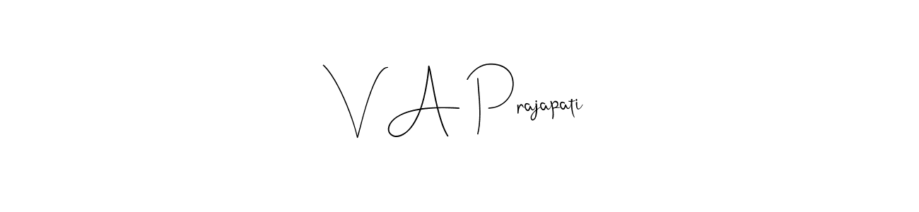 How to Draw V A Prajapati signature style? Andilay-7BmLP is a latest design signature styles for name V A Prajapati. V A Prajapati signature style 4 images and pictures png