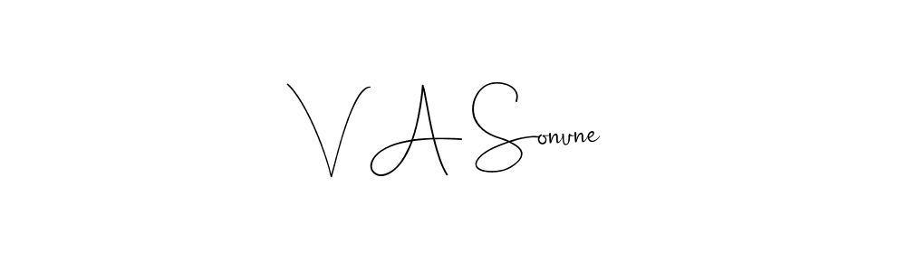 Once you've used our free online signature maker to create your best signature Andilay-7BmLP style, it's time to enjoy all of the benefits that V A Sonune name signing documents. V A Sonune signature style 4 images and pictures png