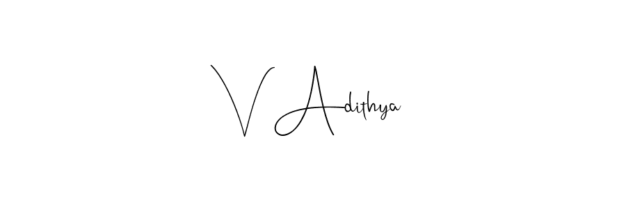 It looks lik you need a new signature style for name V Adithya. Design unique handwritten (Andilay-7BmLP) signature with our free signature maker in just a few clicks. V Adithya signature style 4 images and pictures png