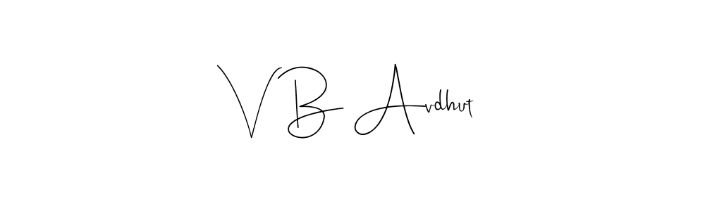 Use a signature maker to create a handwritten signature online. With this signature software, you can design (Andilay-7BmLP) your own signature for name V B Avdhut. V B Avdhut signature style 4 images and pictures png