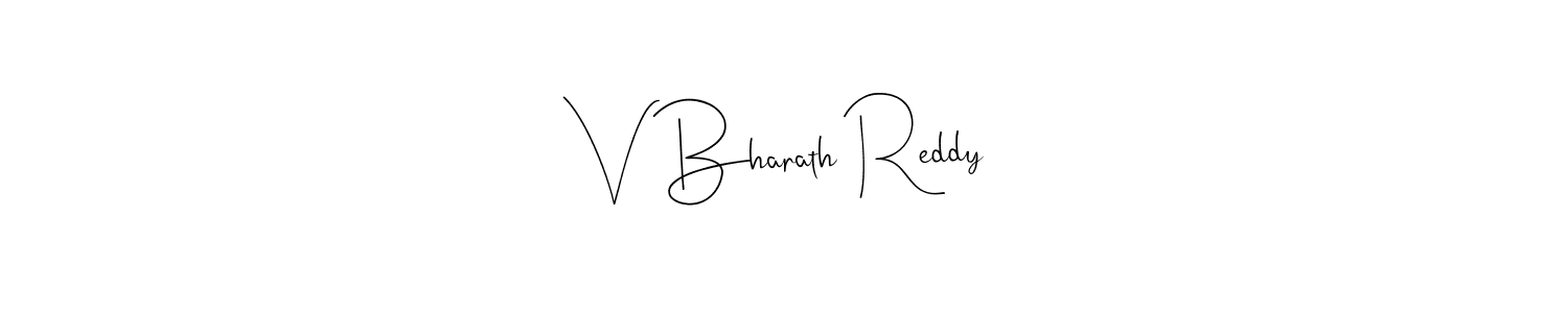 This is the best signature style for the V Bharath Reddy name. Also you like these signature font (Andilay-7BmLP). Mix name signature. V Bharath Reddy signature style 4 images and pictures png