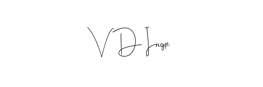 Make a beautiful signature design for name V D Ingle. Use this online signature maker to create a handwritten signature for free. V D Ingle signature style 4 images and pictures png