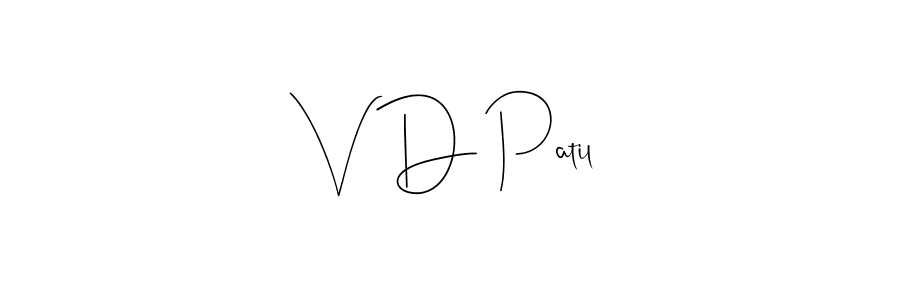 Make a beautiful signature design for name V D Patil. Use this online signature maker to create a handwritten signature for free. V D Patil signature style 4 images and pictures png
