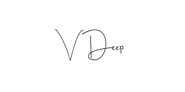 Also You can easily find your signature by using the search form. We will create V Deep name handwritten signature images for you free of cost using Andilay-7BmLP sign style. V Deep signature style 4 images and pictures png