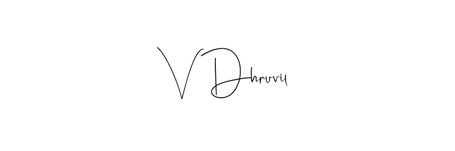 Use a signature maker to create a handwritten signature online. With this signature software, you can design (Andilay-7BmLP) your own signature for name V Dhruvil. V Dhruvil signature style 4 images and pictures png