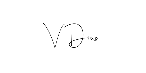 Make a beautiful signature design for name V Diaz. Use this online signature maker to create a handwritten signature for free. V Diaz signature style 4 images and pictures png