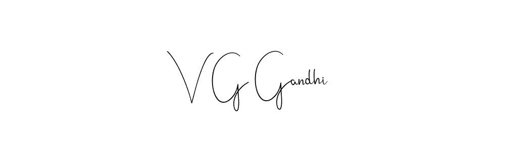 How to make V G Gandhi name signature. Use Andilay-7BmLP style for creating short signs online. This is the latest handwritten sign. V G Gandhi signature style 4 images and pictures png