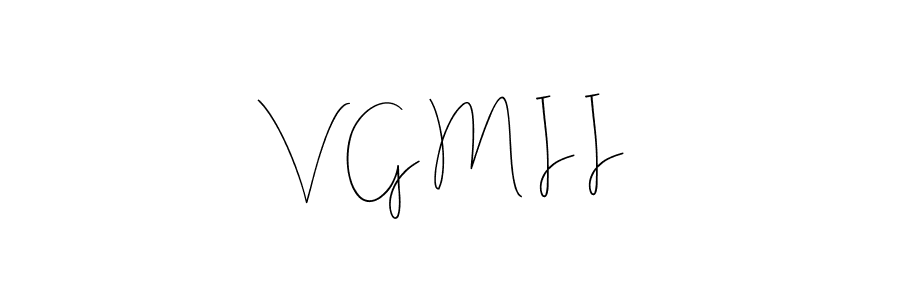 Also You can easily find your signature by using the search form. We will create V G M I I name handwritten signature images for you free of cost using Andilay-7BmLP sign style. V G M I I signature style 4 images and pictures png