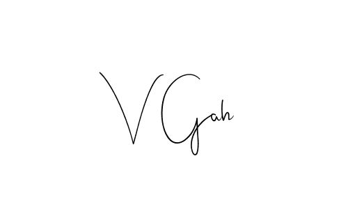 if you are searching for the best signature style for your name V Gah. so please give up your signature search. here we have designed multiple signature styles  using Andilay-7BmLP. V Gah signature style 4 images and pictures png