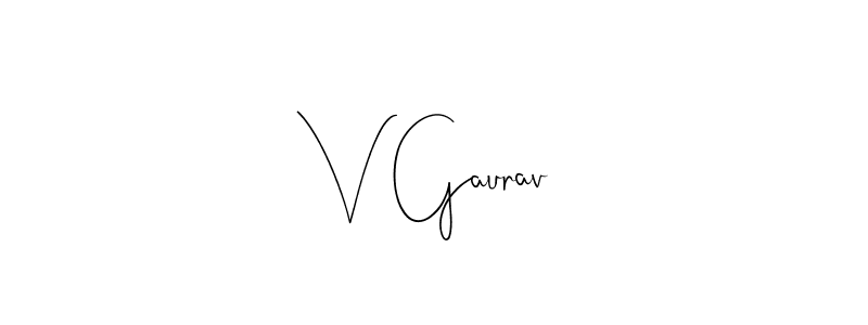 The best way (Andilay-7BmLP) to make a short signature is to pick only two or three words in your name. The name V Gaurav include a total of six letters. For converting this name. V Gaurav signature style 4 images and pictures png