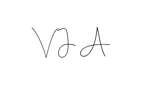 if you are searching for the best signature style for your name V J A. so please give up your signature search. here we have designed multiple signature styles  using Andilay-7BmLP. V J A signature style 4 images and pictures png
