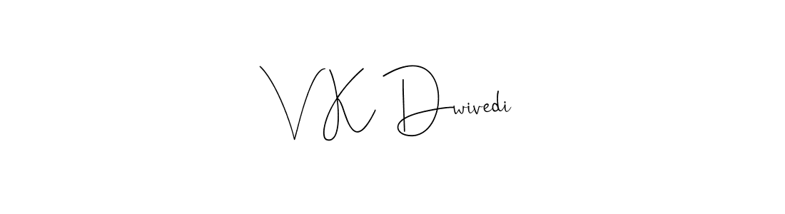 You should practise on your own different ways (Andilay-7BmLP) to write your name (V K Dwivedi) in signature. don't let someone else do it for you. V K Dwivedi signature style 4 images and pictures png