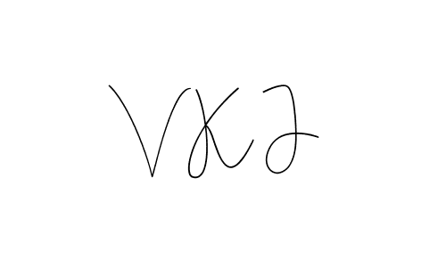 Create a beautiful signature design for name V K J. With this signature (Andilay-7BmLP) fonts, you can make a handwritten signature for free. V K J signature style 4 images and pictures png