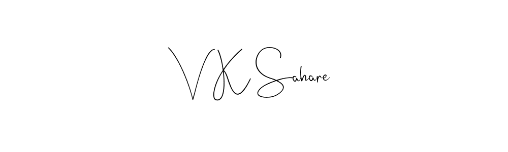 Also we have V K Sahare name is the best signature style. Create professional handwritten signature collection using Andilay-7BmLP autograph style. V K Sahare signature style 4 images and pictures png