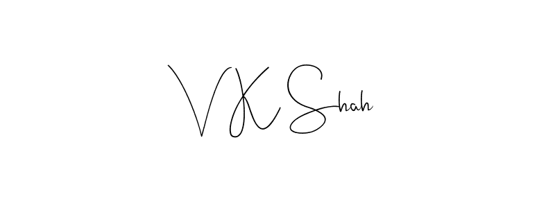 if you are searching for the best signature style for your name V K Shah. so please give up your signature search. here we have designed multiple signature styles  using Andilay-7BmLP. V K Shah signature style 4 images and pictures png