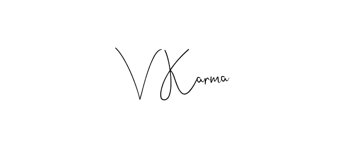 Make a beautiful signature design for name V Karma. With this signature (Andilay-7BmLP) style, you can create a handwritten signature for free. V Karma signature style 4 images and pictures png