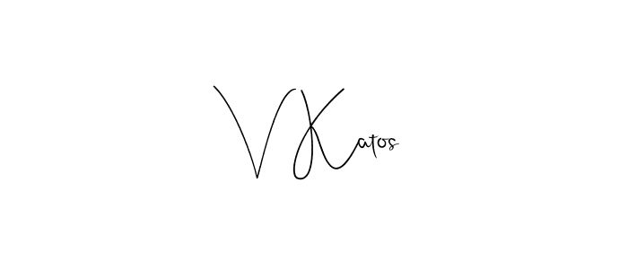 Design your own signature with our free online signature maker. With this signature software, you can create a handwritten (Andilay-7BmLP) signature for name V Katos. V Katos signature style 4 images and pictures png