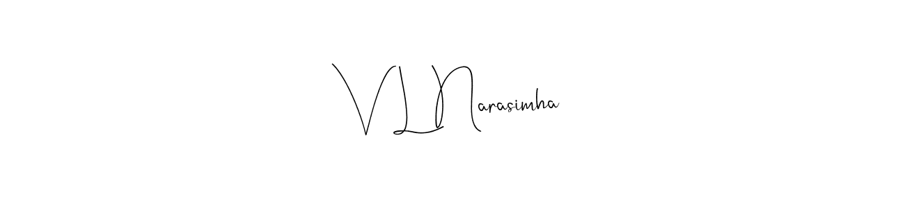 Use a signature maker to create a handwritten signature online. With this signature software, you can design (Andilay-7BmLP) your own signature for name V L Narasimha. V L Narasimha signature style 4 images and pictures png