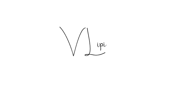 How to make V Lipi name signature. Use Andilay-7BmLP style for creating short signs online. This is the latest handwritten sign. V Lipi signature style 4 images and pictures png