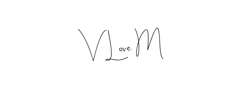 Best and Professional Signature Style for V Love M. Andilay-7BmLP Best Signature Style Collection. V Love M signature style 4 images and pictures png
