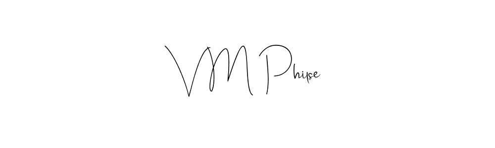 This is the best signature style for the V M Philse name. Also you like these signature font (Andilay-7BmLP). Mix name signature. V M Philse signature style 4 images and pictures png