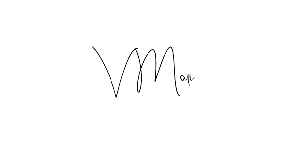 How to make V Mali name signature. Use Andilay-7BmLP style for creating short signs online. This is the latest handwritten sign. V Mali signature style 4 images and pictures png