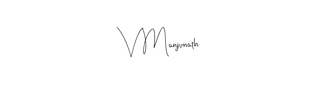Design your own signature with our free online signature maker. With this signature software, you can create a handwritten (Andilay-7BmLP) signature for name V Manjunath. V Manjunath signature style 4 images and pictures png