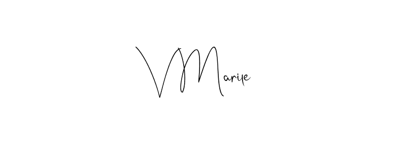 Also we have V Marile name is the best signature style. Create professional handwritten signature collection using Andilay-7BmLP autograph style. V Marile signature style 4 images and pictures png