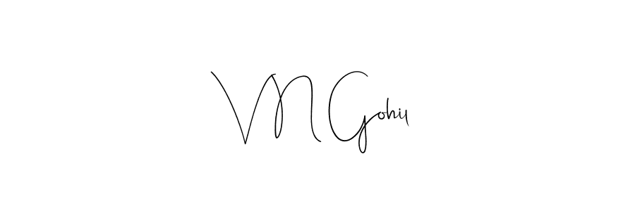 Similarly Andilay-7BmLP is the best handwritten signature design. Signature creator online .You can use it as an online autograph creator for name V N Gohil. V N Gohil signature style 4 images and pictures png