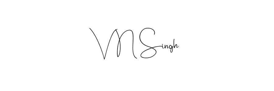 How to Draw V N Singh signature style? Andilay-7BmLP is a latest design signature styles for name V N Singh. V N Singh signature style 4 images and pictures png