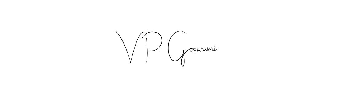 How to make V P Goswami signature? Andilay-7BmLP is a professional autograph style. Create handwritten signature for V P Goswami name. V P Goswami signature style 4 images and pictures png