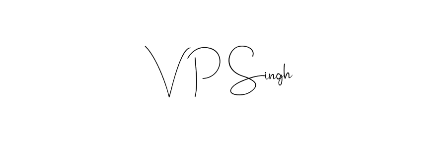 Make a beautiful signature design for name V P Singh. With this signature (Andilay-7BmLP) style, you can create a handwritten signature for free. V P Singh signature style 4 images and pictures png