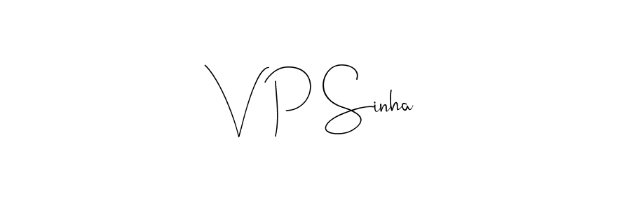 Also You can easily find your signature by using the search form. We will create V P Sinha name handwritten signature images for you free of cost using Andilay-7BmLP sign style. V P Sinha signature style 4 images and pictures png