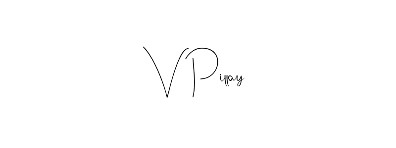 Andilay-7BmLP is a professional signature style that is perfect for those who want to add a touch of class to their signature. It is also a great choice for those who want to make their signature more unique. Get V Pillay name to fancy signature for free. V Pillay signature style 4 images and pictures png