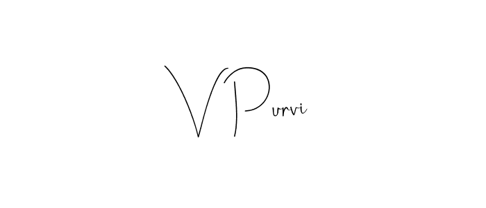 Use a signature maker to create a handwritten signature online. With this signature software, you can design (Andilay-7BmLP) your own signature for name V Purvi. V Purvi signature style 4 images and pictures png
