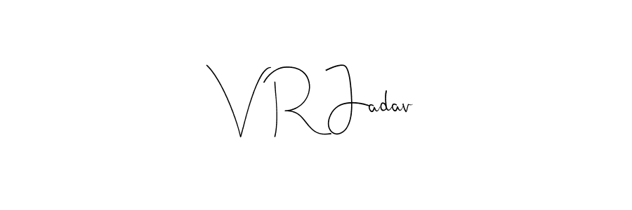 How to Draw V R Jadav signature style? Andilay-7BmLP is a latest design signature styles for name V R Jadav. V R Jadav signature style 4 images and pictures png