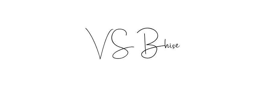 How to make V S Bhise name signature. Use Andilay-7BmLP style for creating short signs online. This is the latest handwritten sign. V S Bhise signature style 4 images and pictures png