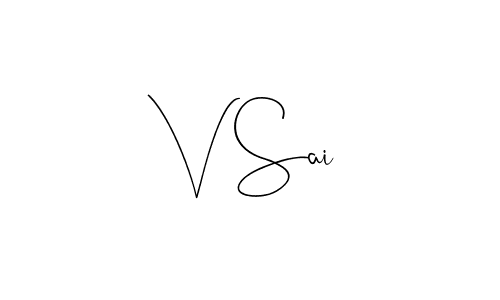 Use a signature maker to create a handwritten signature online. With this signature software, you can design (Andilay-7BmLP) your own signature for name V Sai. V Sai signature style 4 images and pictures png