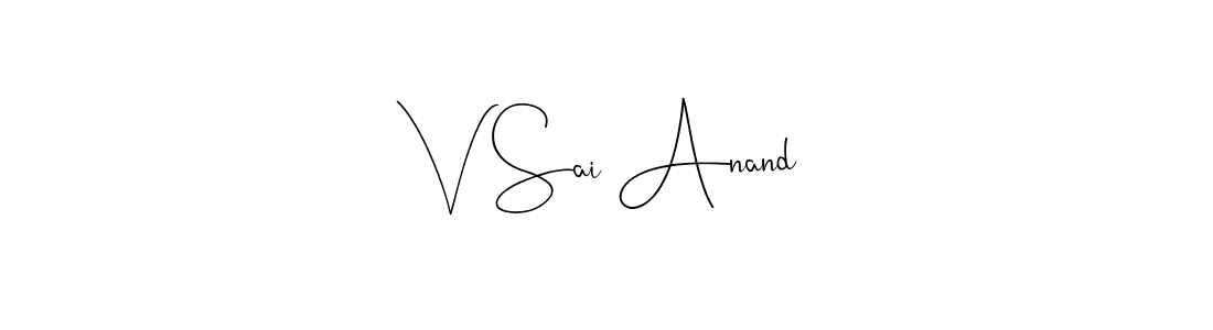 Make a beautiful signature design for name V Sai Anand. Use this online signature maker to create a handwritten signature for free. V Sai Anand signature style 4 images and pictures png